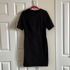 Banana Republic Short Sleeve Black Professional Dress